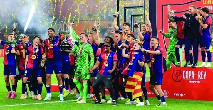 রিয়ালকে হারিয়ে কোপা দেল রে চ্যাম্পিয়ন বার্সেলোনা