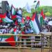 ‘মার্চ ফর গাজা’য় অংশ নিতে সোহরাওয়ার্দী উদ্যানে মানুষের ঢল