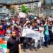 দ্য ওয়ার্ল্ড স্টপস ফর গাজা: সায়েন্সল্যাবে বিক্ষোভ মিছিল