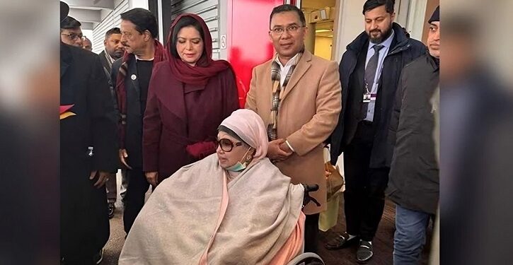 লন্ডনে খালেদা জিয়াকে বিদায় জানালেন তারেক রহমান