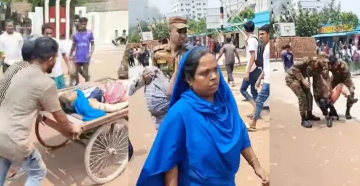 উত্তরায় বিমান বিধ্বস্ত: পোড়া শরীর নিয়ে বের হচ্ছেন অনেকে