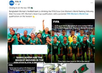 বাংলাদেশের নারী ফুটবলের অগ্রযাত্রায় মুগ্ধ ফিফা