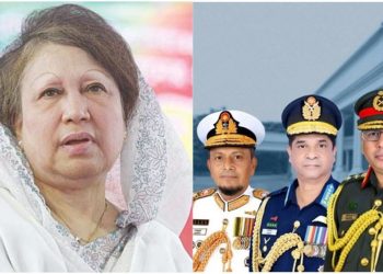 খালেদা জিয়াকে দেখতে হাসপাতালে তিন বাহিনী প্রধান