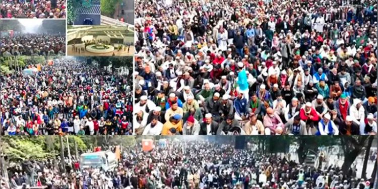 খালেদা জিয়ার জানাজায় অংশ নিতে মানিক মিয়ায় মানুষের ঢল