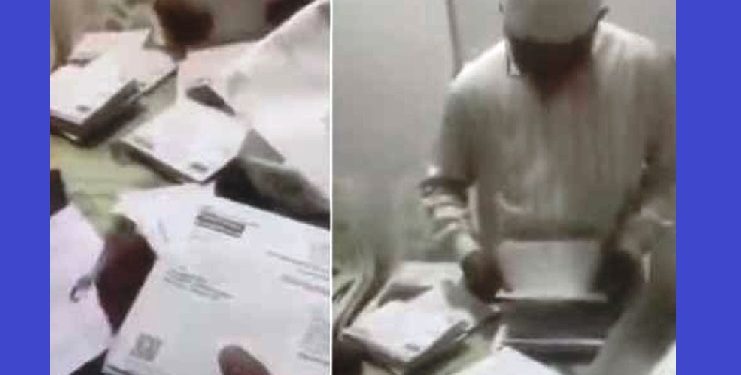 পোস্টাল ব্যালট গণনার ভিডিও ভাইরাল