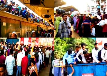 ঈদযাত্রায় বাস-লঞ্চ-ট্রেনে ঘরমুখো মানুষের ঢল