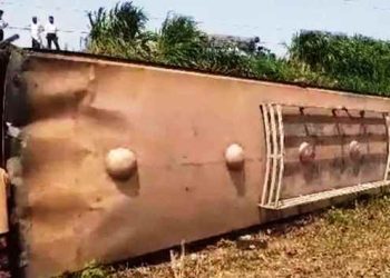 ফরিদপুরে খাদে উল্টে পড়ল বাস, হতাহত ২৬