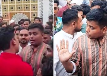 সাবেক মেয়র মনজুর আলমের বাসায় গিয়ে তোপের মুখে হাসনাত আবদুল্লাহ