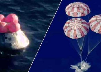 চন্দ্রাভিযান শেষে পৃথিবীতে ফিরলেন চার নভোচারী