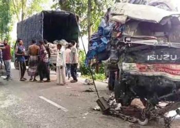 দুই ট্রাকের সংঘর্ষে প্রাণ গেল একজনের