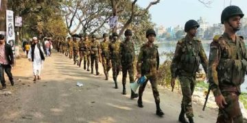 আওয়ামী লীগের প্রতিষ্ঠাবার্ষিকী ঘিরে সেনা টহল