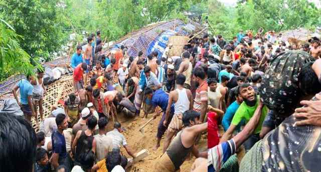 রোহিঙ্গা ক্যাম্পে পাহাড়ধসে নিহত বেড়ে ৮