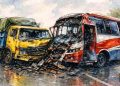 গোপালগঞ্জে বাস-ট্রাক সংঘর্ষে ৩ জনের প্রাণহানী