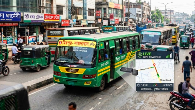 গণপরিবহনে জিপিএস না থাকলে বিআরটিএর সেবা বন্ধ
