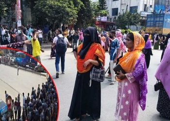 উত্তরায় আজও পোশাক শ্রমিকদের সড়ক অবরোধ