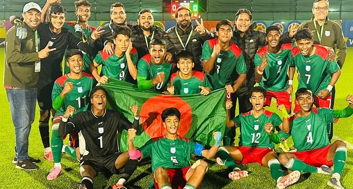রাতুলের গোলে গ্যাবনকে হারিয়ে ফাইনালে বাংলাদেশ