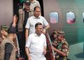 রংপুরে দুর্গাপূজার মণ্ডপ পরিদর্শনে সৈয়দপুর পৌঁছেছেন প্রধানমন্ত্রী